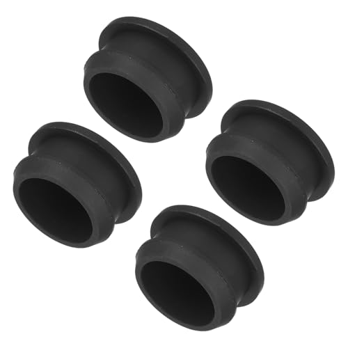 Image of MECCANIXITY Silicone Snap in Locking Hole Plugs,Rubber Panel Seal Cover Flush Type Panel Round for Kitchen Rubber Bulkheads Waterproof Sealing Plugs 23mm /0.91 Inch Diameter Black,Pack of 4