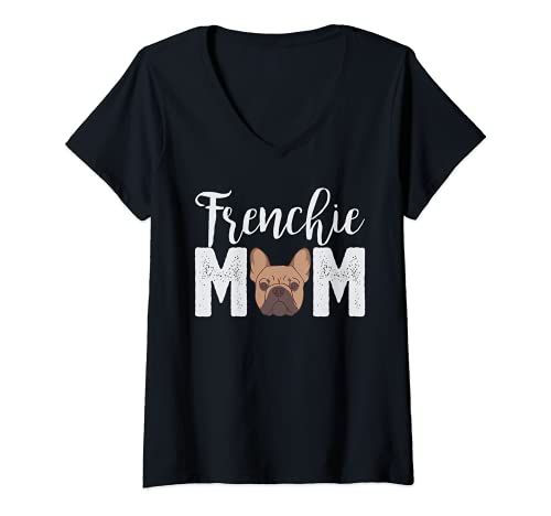 Mujer Camiseta Frenchie Mom Regalo Best Frenchie Bulldog Mama Ever! Camiseta Cuello V