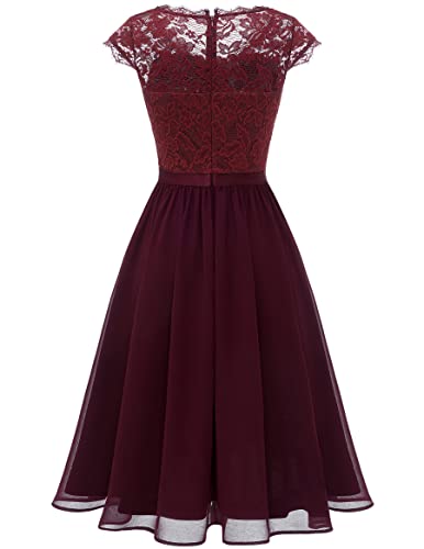 Image of Wedtrend Women's Bridesmaid Dresses Short Prom Dress Ruffle Semi Formal Cocktail Dresses Floral Homecoming Dress