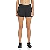 Pantaloncini da Corsa Donna,Pantaloncini Sportivi Estivi 2 in 1 Shorts Donna Sportivi a Vita Alta Pantaloni Corti Donna per Corsa Yoga Fitness con Tasche con Cerniera Interna Nero L #5