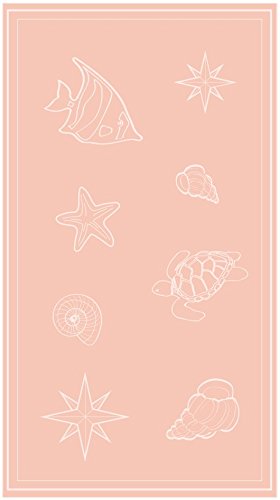 So My Home - Toalla de Playa de Terciopelo, algodón Puro, Talla XXL 100 x 200 cm, diseño Sail Color Amelocotonado