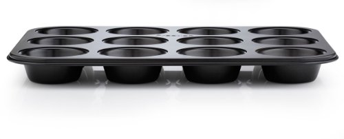 Prestige Inspire Bakeware Muffin Tin, 12 Cup - Black