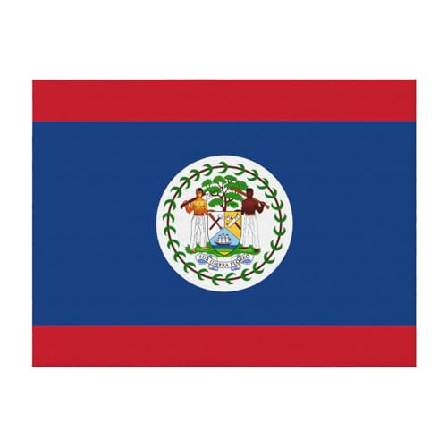 PHAYAH Manta de franela ultrasuave con patrón de bandera de Belice para sofá, cama, sala de estar, oficina, almuerzo, 80 x 60 pulgadas