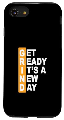 Orange Get Ready It's A New Day - Grind Orange �O���t�B�b�N �X�}�z�P�[�X iPhone SE (2020) / 7 / 8 �p