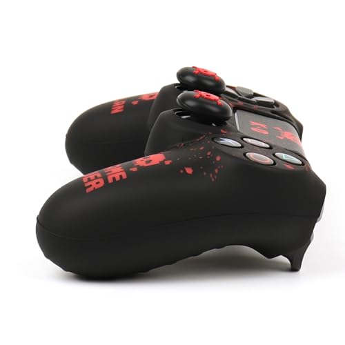 Image of RALAN Pixelated Skull Design Controller Skin Cover with 2 Thumb Grips Compatible with PS4 /Playstation 4 Slim /Pro Controller