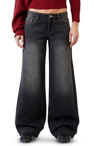 PacSun Women's Casey Low Rise Baggy Jeans Black
