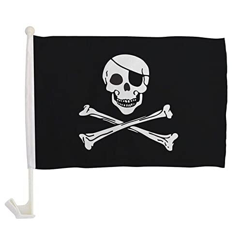 12x18 Jolly Roger Pirate Eye Patch Car Window Vehicle 12