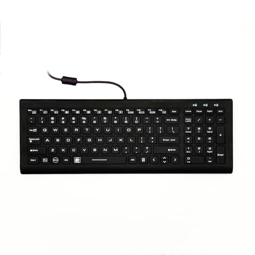 DSI IKB660BL v2 Industrial IP68 Waterproof Backlit Keyboard...