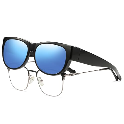 Image of HAOLOTA Sunglasses that Fit-Over Glasses Women Polarized, Trendy Cat Eye Sunglasses Wear Over Glasses, UV Protection