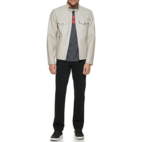 Image of Levi's Men's Faux Leather Racer Jacket Coat