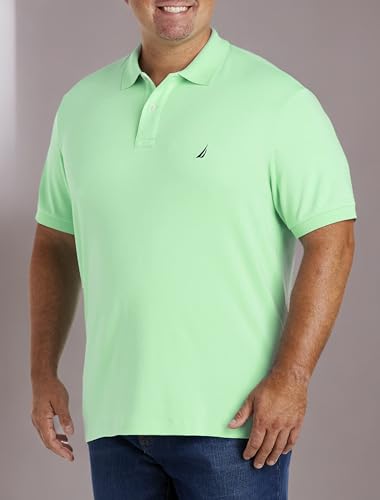 Image of Nautica Men's Classic Fit Short Sleeve Dual Tipped Collar Polo Shirt