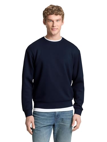 Sweatshirt Tom Tailor Denim pour homme le pull casual noir en coton confortable et élégant