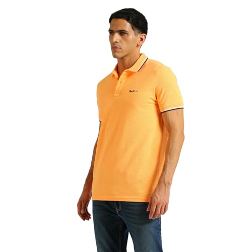 Image of Pepe Jeans Men's Cotton Regular Fit Polo T-Shirt