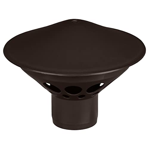Chapeau de ventilation toiture mâle Ø 50mm Évent de toiture d'égout sanitaire Marron