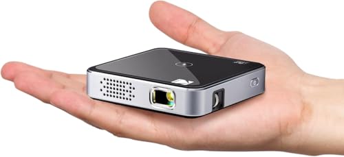 Kodak Ultra Mini Portable Projector -1080p HD support Black LED DLP Rechargeable Pico Projector - 100' Display, Built-in Speaker - HDMI, USB and Micro SD - Compatible with iPhone iPad, Android