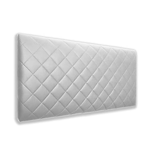 Silcar Home - Cabecero de Cama Tapizado en Polipiel, Modelo Brisa (Blanco, 160x70 cm) | Cabecero Acolchado | Cabezal Tapizado | Cabecero Original | Transporte Incluido