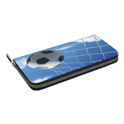 Soccer (1) Printed Zip Around Long Wallet For Women Men Pu Leather Clutch Purse,Card Holder, Coin Pocket Stylish Travel Leather Billfold For Daily Use & Gifting2