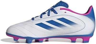 Adidas Unisex-Kids Goletto IX Firm Ground/Multi Ground Soccer, White/Bright Royal/Team Shock Pink, 13