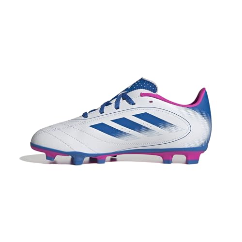 Adidas Unisex-Kids Goletto IX Firm Ground/Multi Ground Soccer, White/Bright Royal/Team Shock Pink, 3
