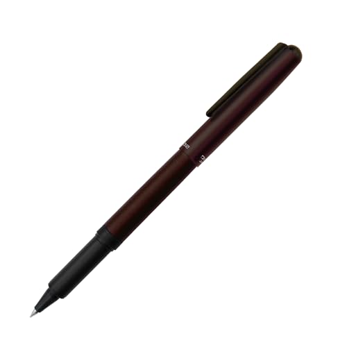 OHTO CR02 Ceramic Rollerball Pen, 0.5mm Fine Point, Medium-Thick Aluminum Barrel with Brass Components, Matte Wine, Refillable Water-Based Black Ink, CR02-05-MWI - Thumbnail 4