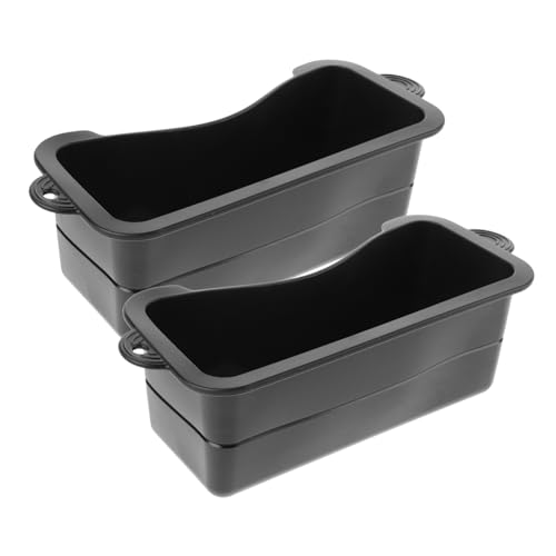 IWOWHERO 2-Piece Silicone Grease Cup Liner Grease Trap Liner BBQ Grease Tray Liner Replacement for Drip Pan Camping Accessory Grease Catcher