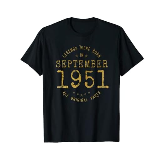 71 años Cumpleaños Las Leyendas nacen en Septiembre de 1951 Camiseta