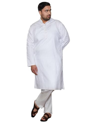 Pyjama Kurta homme VASTRAMAY en blanc XXL pour vos cérémonies et soirées