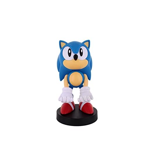 Collectible Sonic the Hedgehog Cable Guy Device Holder - works with PlayStation and Xbox controllers and all Smartphones - Classic Sonic - Not Machine Specific