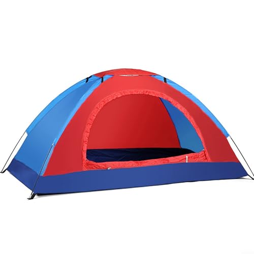 Ultralight Camping Tent with Shelters Carry Bag, Lightweight Outdoor Tent for Backpacking Trip Hiking, Waterproof Easy Setup(1 person Red blue)