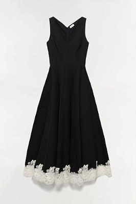 Mira Cotton Faille Lace Midi Dress