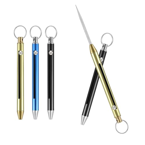 Lot de 3 cure-dents en titane, cure-dents en métal, cure-dents en métal, cure-dents réutilisables, cure-dents de poche adaptés pour la maison,...
