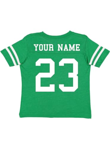 Custom Team Cotton Football Sport Jersey Toddler and Big Kid T-Shirt-Personalized with Name and Number - Front & Back3