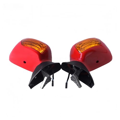 Rétroviseurs moto réglables Goldwing GL1800 avec coque de clignotant intégrée rouge - 2