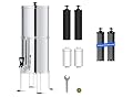 Waterdrop Gravity-fed Water Filter System, 2.25G Stainless-Steel System with 6 Filters, Metal Water Level Spigot and Stand, NSF/ANSI 42&372 Standard, Reduces Chlorine-King Tank for Emergencies