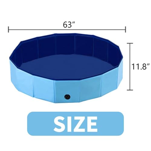 PAWISE Swimming Pool para cães ao ar livre, dobrável, tubo de banho para cães, dobrável, dobrável