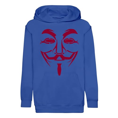 Sweat à capuche enfant anonymous rouge avec finitions premium haut de gamme
