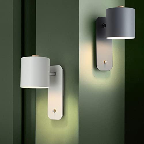 Lámpara de pared moderna Indor blanca LED con interruptor para sala y pasillo 2