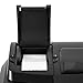 Cash Register, Electronic Commercial Cash Register with 47 Keys and 6 Digits Led, Compact Cash Register with Lock Cash Drawer Box, Multi-Color Waterproof Keyboard, Check Opening, Black