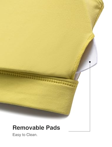 Sujetadores deportivos de yoga Yvette en color amarillo y talla XXL con espalda cruzada 6