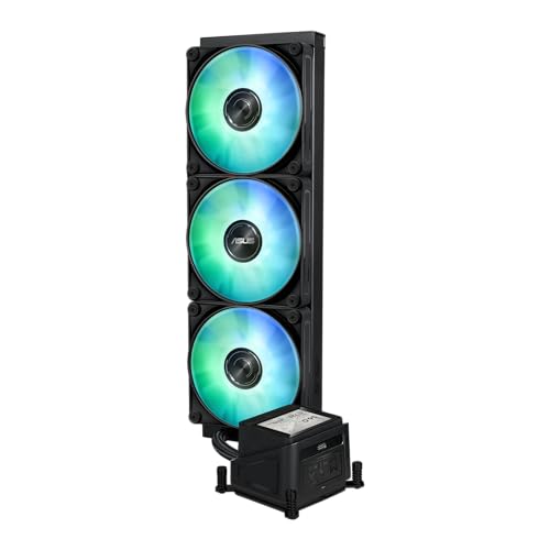 Image of ASUS MAX Gaming LC 360 ARGB LCD All-in-one CPU Liquid Cooler with Advanced Cooling Performance, Vivid 2.4 inch IPS Screen, pre-Installed ARGB Fans, and Aura Lighting, 6 Year Warranty