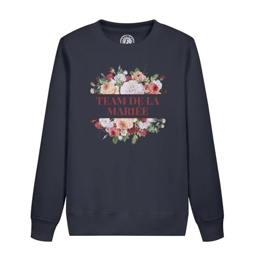 Sweatshirt enfant Team de la Mariée en coton imprimé fleurs pour mariage