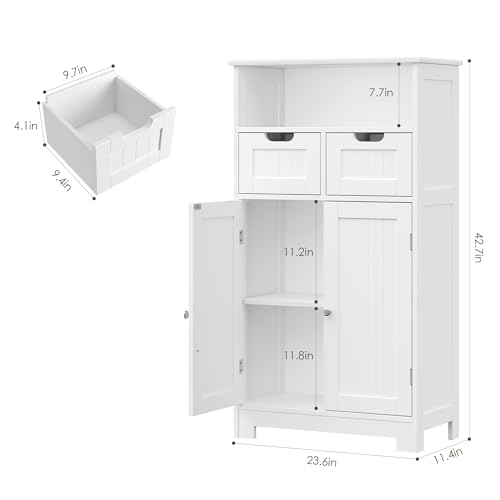 White-Storage-Cabinet-with-Drawers-and-Shelves-Bathroom-Cabinet-with-Doors-Floor-Storage-Cabinet-Hutch-Cupboard-for-DiningLiving-RoomHome-Office White Storage Cabinet with Drawers and Shelves Bathroom Cabinet with Doors Floor Storage Cabinet Hutch Cupboard for DiningLiving RoomHome Office