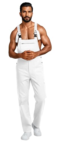 urbandreamz Arbeits Latzhose 270 Weiß-46