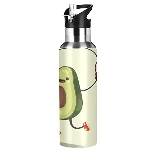 Mini Edelstahl Wasserflasche 400 Ml – Schlank, Leicht, Weiß, Spülmaschinenfest
