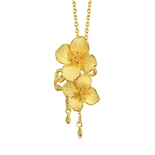 Chow Sang Sang 999.9 24K Gold Price-By-Weight 6.36G Gold Floral Hydrangeas Pendant For Women And Wedding Occasion 86594P [Not Include The Necklace] #TOP9