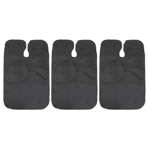 Ipetboom 3pcs Capa Impermeable para Corte de Pelo Negra 140x90cm