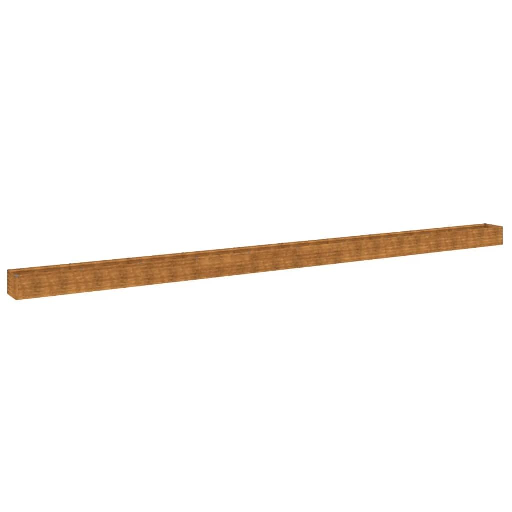 VIDAXL Corten Steel Raised Garden Bed 960 x 50 x 36cm Brown