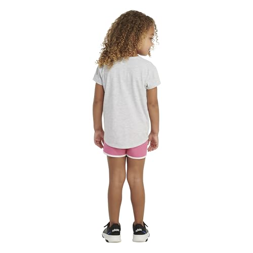 Image of adidas girls Graphic Tee & Gym Shorts T-shirt Set