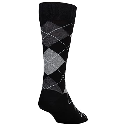 GOLDTOE Men's Carlyle Argyle Crew Dress Socks, 3-Pairs4