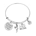 Volleyball Bracelet- Girls Volleyball Jewelry - Volleyball Charm Bangle - Perfect Volleyball Gifts for Players